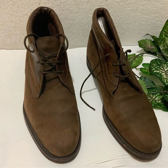JOHNSTON & MURPHY Chukka Casual Ankle Boots Brown Nubuck Leather Shoes Lace Up main image 7